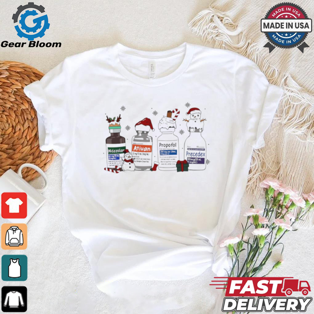 Christmas Nurse Snowman Santa hat shirt Christmas Nurse Snowman Santa hat shirt