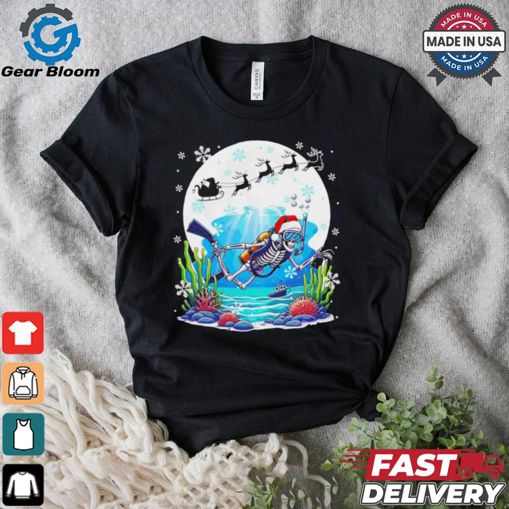 Christmas Santa skeletons scuba diving lovers shirt Christmas Santa skeletons scuba diving lovers shirt
