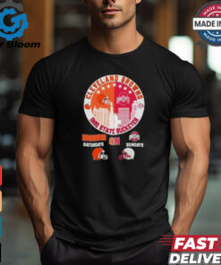 Cleveland Browns On Saturdays X Ohio State Buckeyes Vintage Skyline Shirt