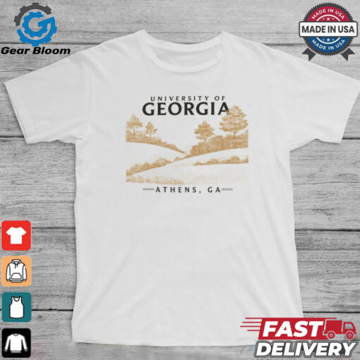 ComfortWash Cream Georgia Bulldogs Fields T Shirt