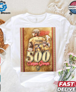 Congratulations to Shea Theodore 500 Career Games Vegas Golden Knights 2024 Signature Poster t shirt