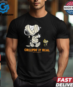 Creepin It Real Peanuts Snoopy & Woodstock Mummy T Shirt