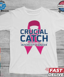 Crucial Catch Intercept Cancer Pink Ribbon T shirt