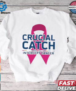 Crucial Catch Intercept Cancer Pink Ribbon T shirt