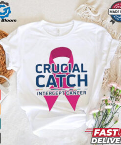 Crucial Catch Intercept Cancer Pink Ribbon T shirt