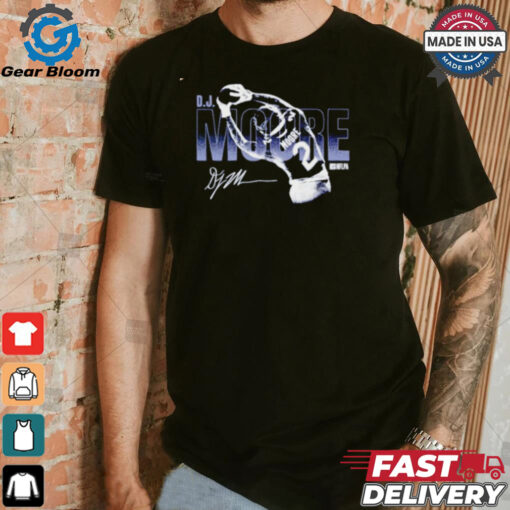 D.J. Moore Chicago Bear Overlay signature shirt