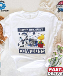 Dallas Cowboys Snoopy and Woodstock Happy Holidays shirt