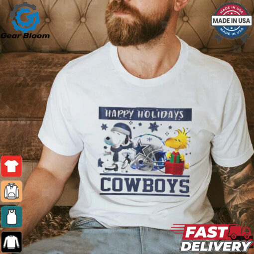 Dallas Cowboys Snoopy and Woodstock Happy Holidays shirt