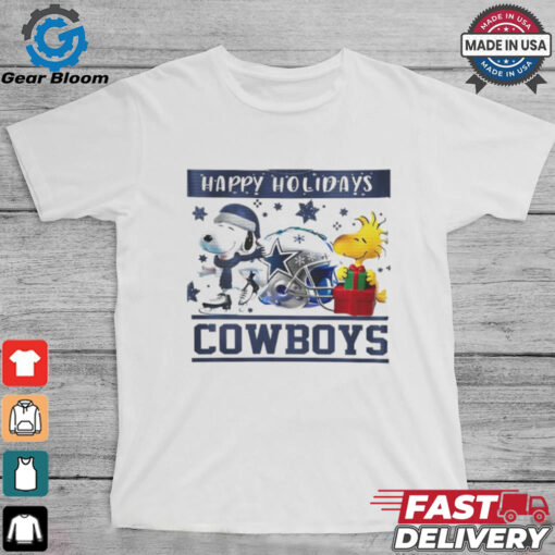 Dallas Cowboys Snoopy and Woodstock Happy Holidays shirt