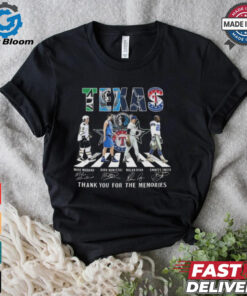 Dallas Stars Dallas Mavericks Dallas Cowboys Texas Rangers Thank You 2024 Walking Signatures Shirt