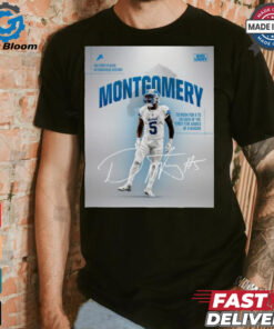 David Montgomery Detroit Lions NFL To Rush For A TD In Each Of The First Five Games Of A Season Signature Poster t shirt