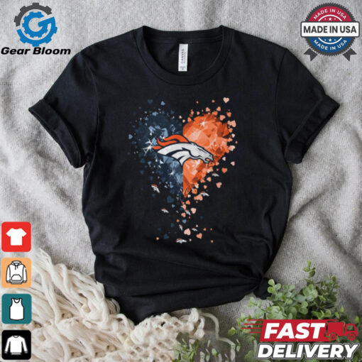 Denver Broncos Crystal Heart Shirt