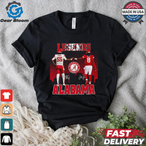 Derrick Thomas and Julio Jones Legends Alabama Crimson Tide signatures shirt