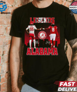 Derrick Thomas and Julio Jones Legends Alabama Crimson Tide signatures shirt