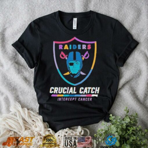 Design Las Vegas Raiders 2024 Crucial Catch Intercept Cancer Awareness T Shirt