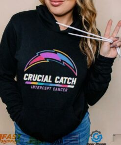 Design Los Angeles Chargers 2024 Crucial Catch Intercept Cancer Awareness T Shirt