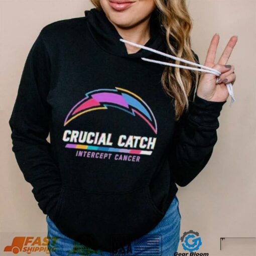 Design Los Angeles Chargers 2024 Crucial Catch Intercept Cancer Awareness T Shirt