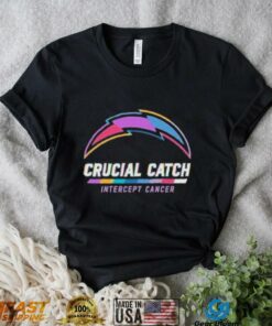 Design Los Angeles Chargers 2024 Crucial Catch Intercept Cancer Awareness T Shirt