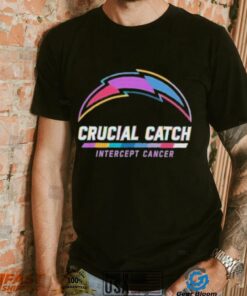 Design Los Angeles Chargers 2024 Crucial Catch Intercept Cancer Awareness T Shirt