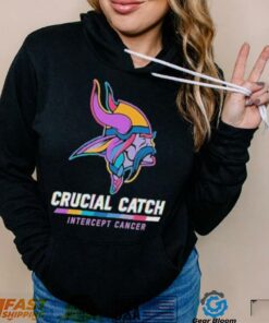 Design Minnesota Vikings 2024 Crucial Catch Intercept Cancer Awareness T Shirt