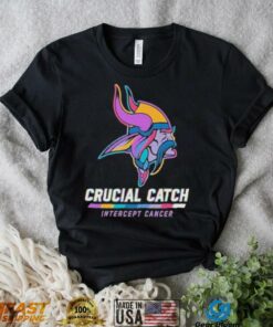 Design Minnesota Vikings 2024 Crucial Catch Intercept Cancer Awareness T Shirt