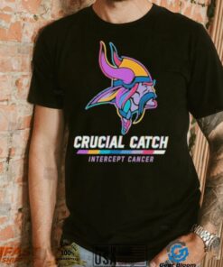 Design Minnesota Vikings 2024 Crucial Catch Intercept Cancer Awareness T Shirt