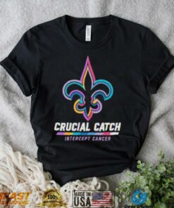 Design New Orleans Saints 2024 Crucial Catch Intercept Cancer Awareness T Shirt