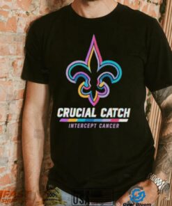 Design New Orleans Saints 2024 Crucial Catch Intercept Cancer Awareness T Shirt