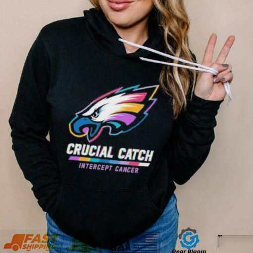 Design Philadelphia Eagles 2024 Crucial Catch Intercept Cancer Awareness T Shirt