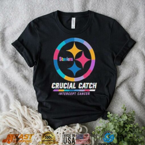 Design Pittsburgh Steelers 2024 Crucial Catch Intercept Cancer Awareness T Shirt