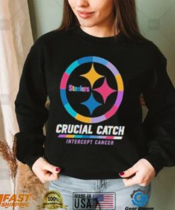 Design Pittsburgh Steelers 2024 Crucial Catch Intercept Cancer Awareness T Shirt