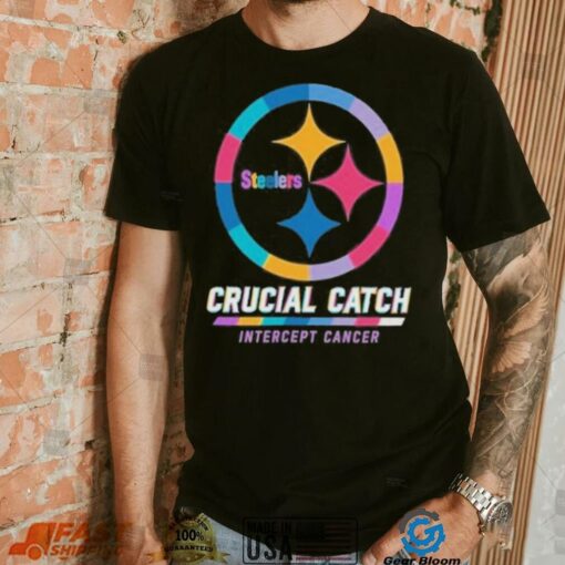 Design Pittsburgh Steelers 2024 Crucial Catch Intercept Cancer Awareness T Shirt