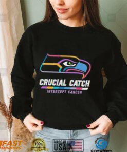 Design Seattle Seahawks 2024 Crucial Catch Intercept Cancer Awareness T Shirt