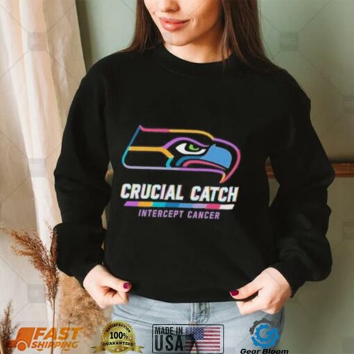 Design Seattle Seahawks 2024 Crucial Catch Intercept Cancer Awareness T Shirt