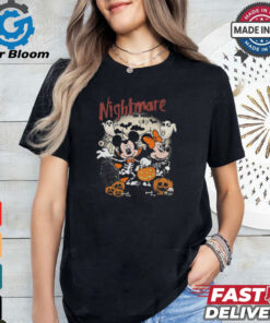 Disney Mickey And Minnie Mouse Nightmare On Main Street Wish You Were Here Halloween 2024 Shirt