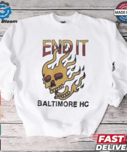 End It Baltimore HC Skull Flame t shirt