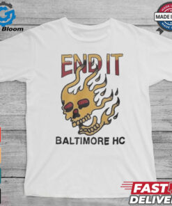 End It Baltimore HC Skull Flame t shirt