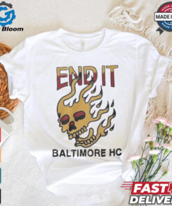 End It Baltimore HC Skull Flame t shirt