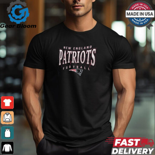 England Patriots Fanatics Heather Navy Divided Warp Tri Blend T Shirt