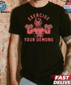 Ethan Buck Wearing Exercise Your Demons Devil t shirt