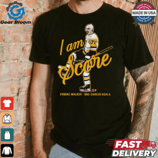 Evgeni Malkin I Am Score 500 Career Goals Pittsburgh Penguins NHL t shirt