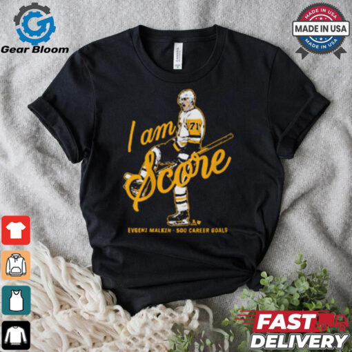 Evgeni Malkin I Am Score 500 Career Goals Pittsburgh Penguins NHL t shirt