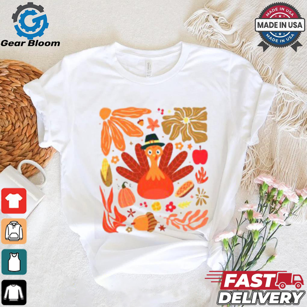 Floral Turkey Thanksgiving Dinner Fall Season T shirt Floral Turkey Thanksgiving Dinner Fall Season T shirt