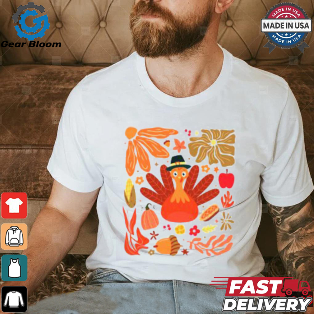 Floral Turkey Thanksgiving Dinner Fall Season T shirt Floral Turkey Thanksgiving Dinner Fall Season T shirt
