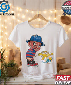 Freddy Krueger Buffalo Bills Piss On Miami Dolphins Halloween 2024 NFL Shirt