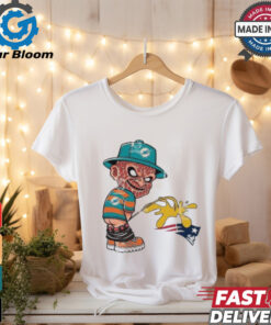 Freddy Krueger Miami Dolphins Piss On New England Patriots Halloween 2024 NFL Shirt