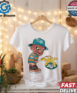 Freddy Krueger Miami Dolphins Piss On New York Jets Halloween 2024 Shirt