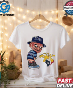 Freddy Krueger Tennessee Titans Piss On Houston Texans Halloween 2024 NFL Shirt