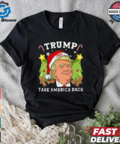 Funny Trump Santa Hat Take America Back Matching Christmas T shirt