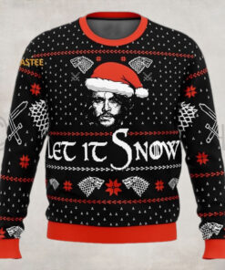 Game Of Thrones Jon Snow Let It Snow Ugly Christmas Holiday Sweater